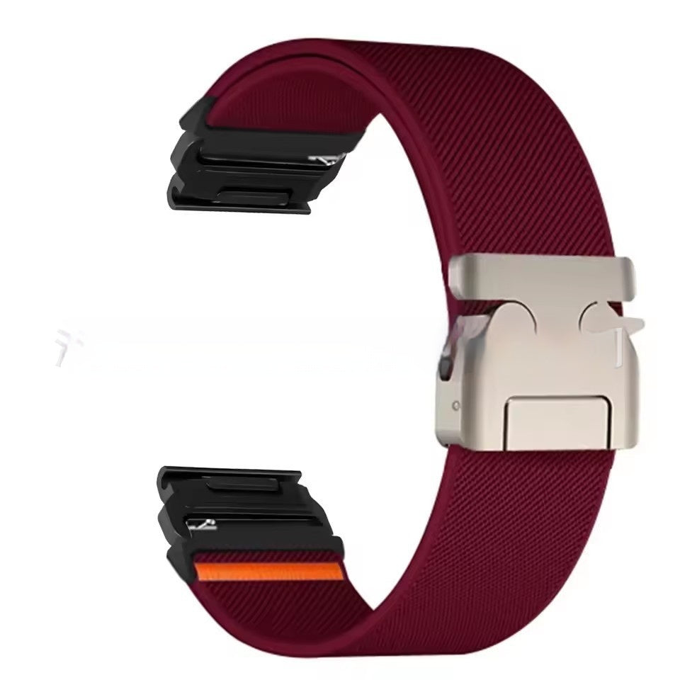 Elastisches Nylon-Armband mit Schirmverschluss 22/26 mm