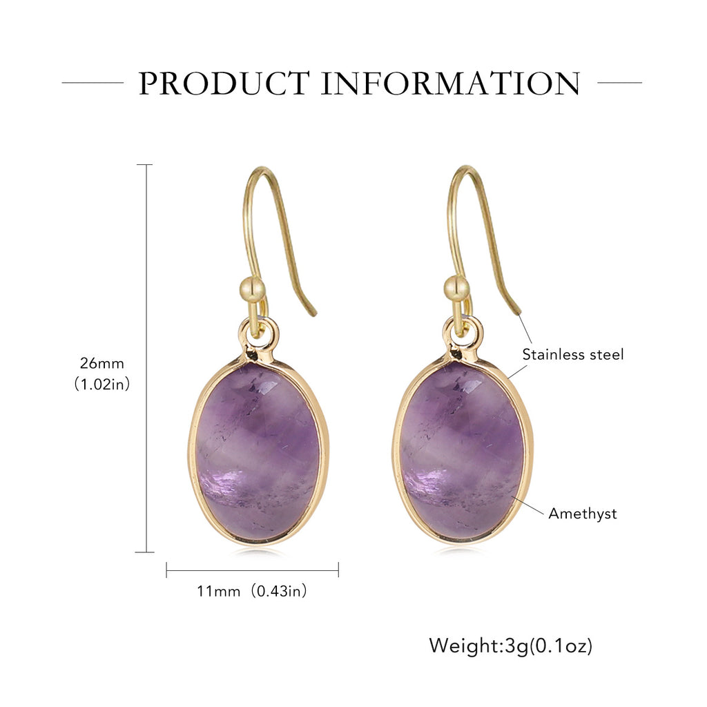 Boho-Ohrringe mit Amethyst-Anhänger