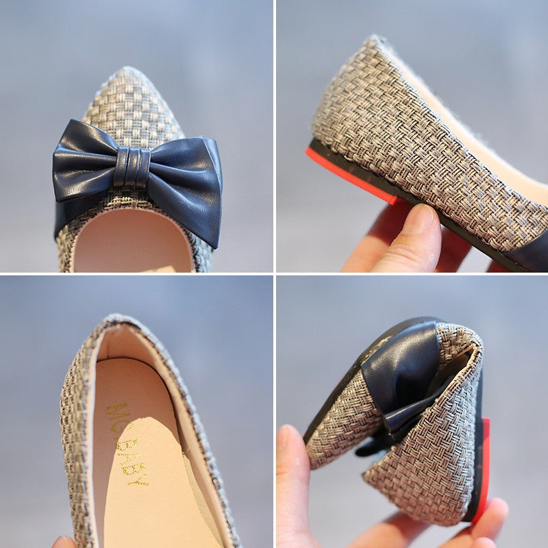 Mädchen Lederschuhe mit spitzer Zehe und Schleife – Bild 4 | LuxeStyle