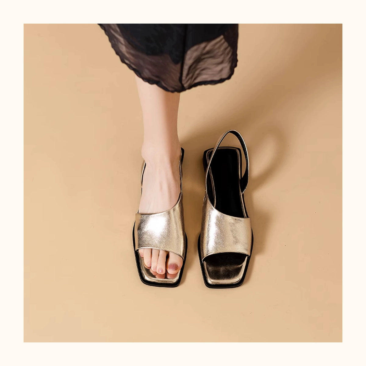 Outdoor Roman Sandalen mit Blockabsatz – Bild 2 | LuxeStyle