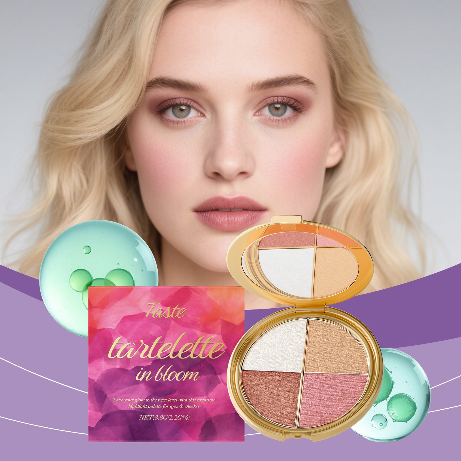 Highlighter- & Rougepalette 8,8 g