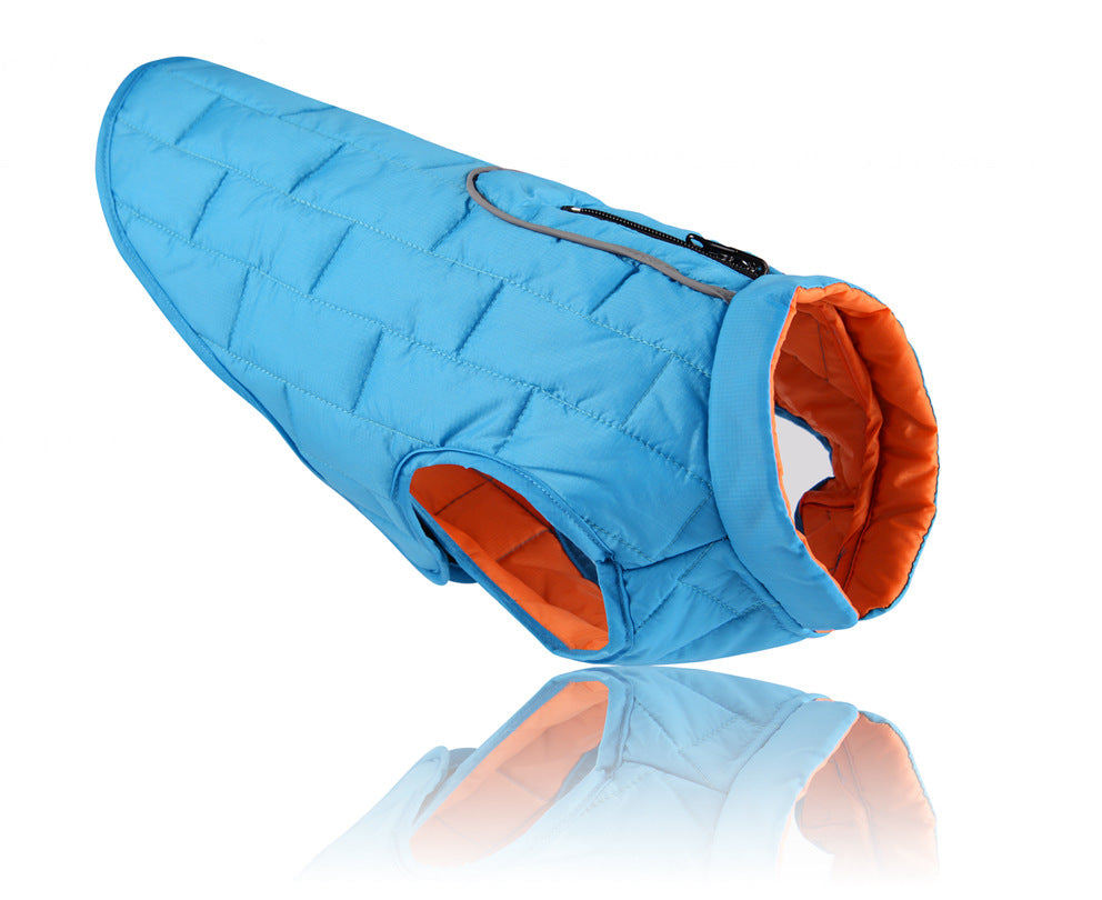 Herbst-Winter-Hundemantel Zweifarben-Check-Design