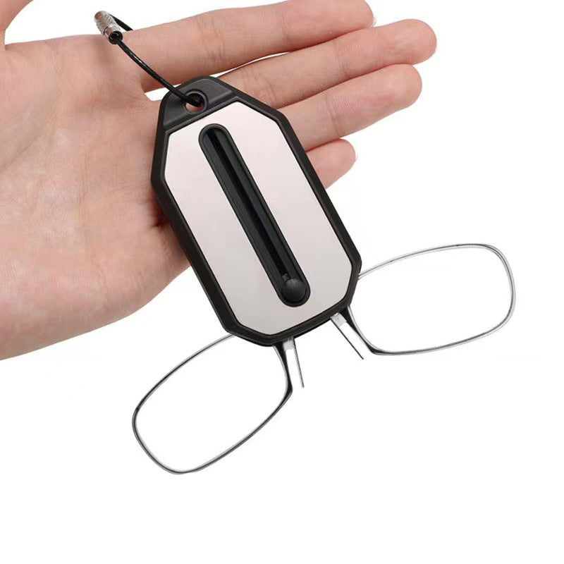 Blaulichtfilter Lesebrille mit Nasenclip
