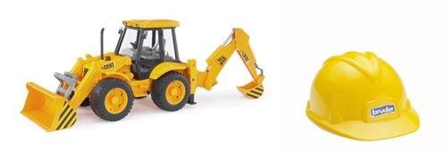BRUDER Bauset JCB 4CX Baggerlader mit Spielhelm – Bild 1 | LuxeStyle