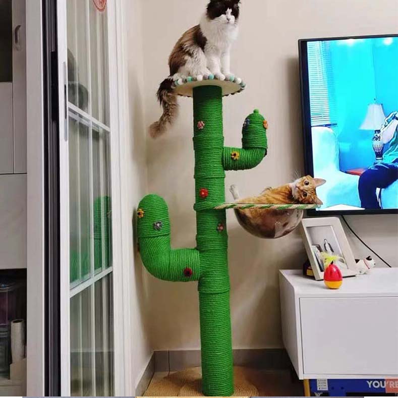 DIY Katzen-Kratzbaum im Kaktus-Design