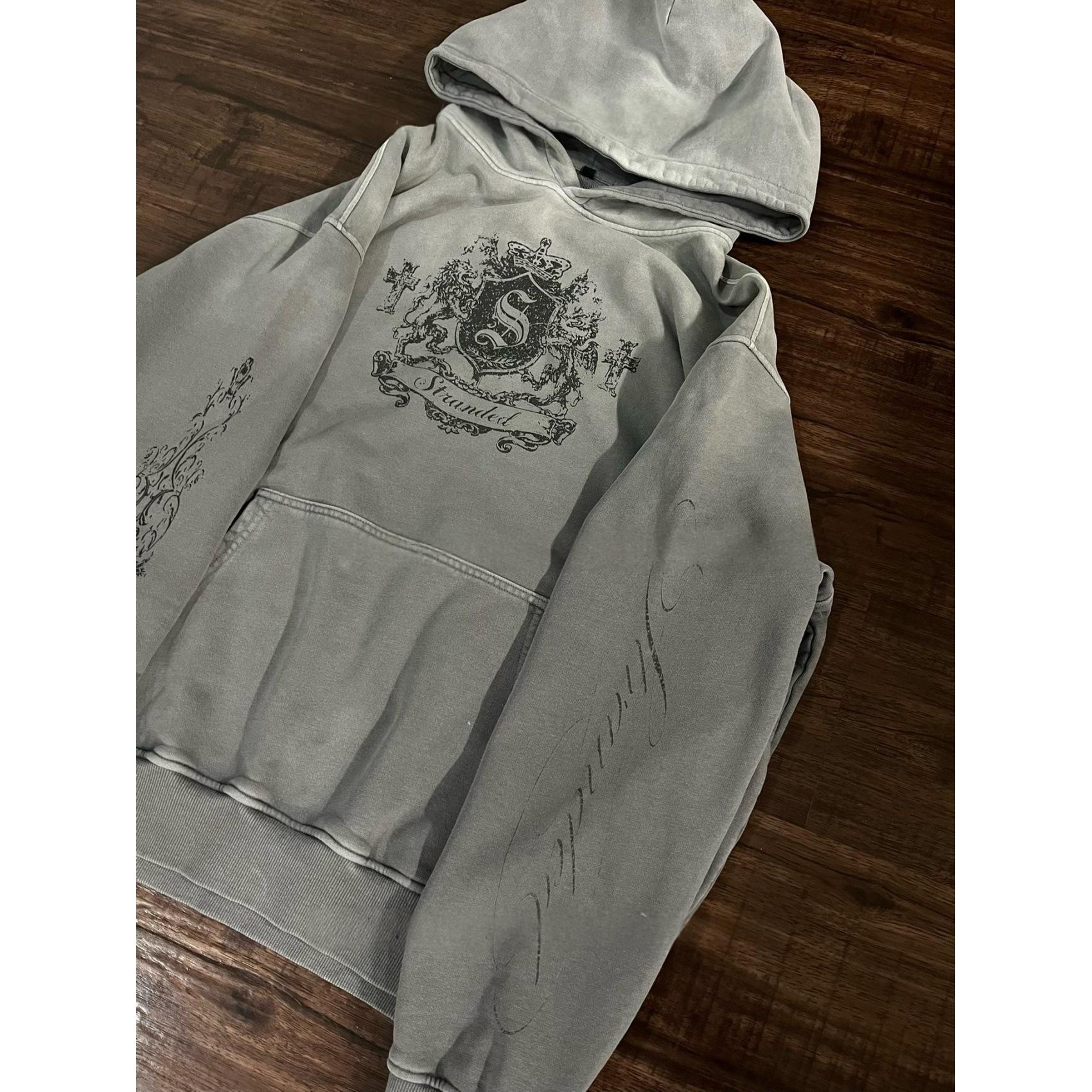 Retro Hoodie mit Cartoon-Print