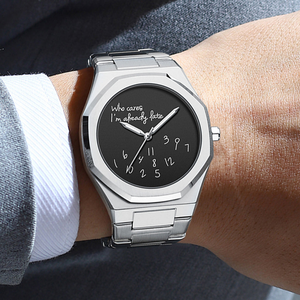 Herren-Armbanduhr Edelstahl