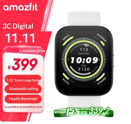 Dawn White Smartwatch mit Puls- und Blutsauerstoffmessung