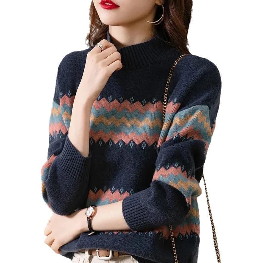 Damen Strickshirt mit Halbturtleneck
