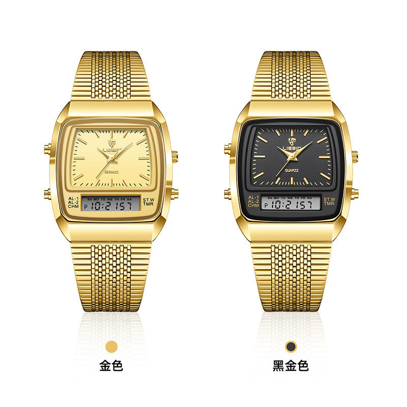 Business Casual Mesh-Armbanduhr mit Doppelanzeige