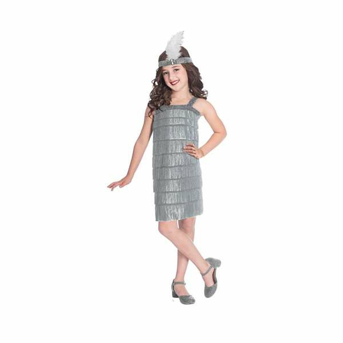 Kinder-Kostüm «Silver Flapper» (10–12 Jahre)