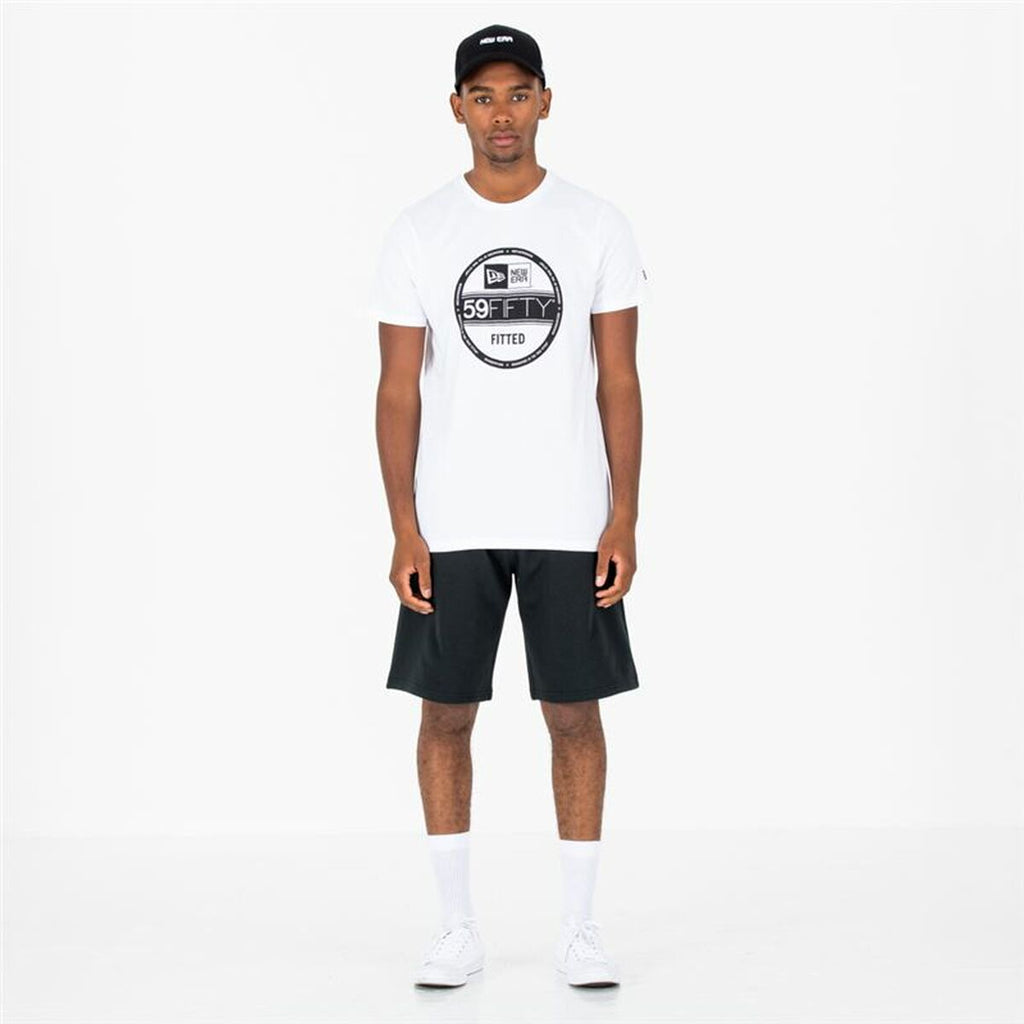 Herren Kurzarm-T-Shirt New Era Essential Visor Sticker Weiß – LuxeStyle Schweiz