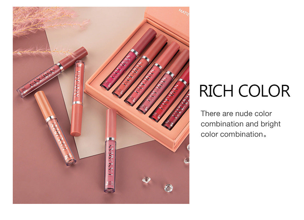 6er Set matter Flüssig-Lippenstifte – Ansicht 2