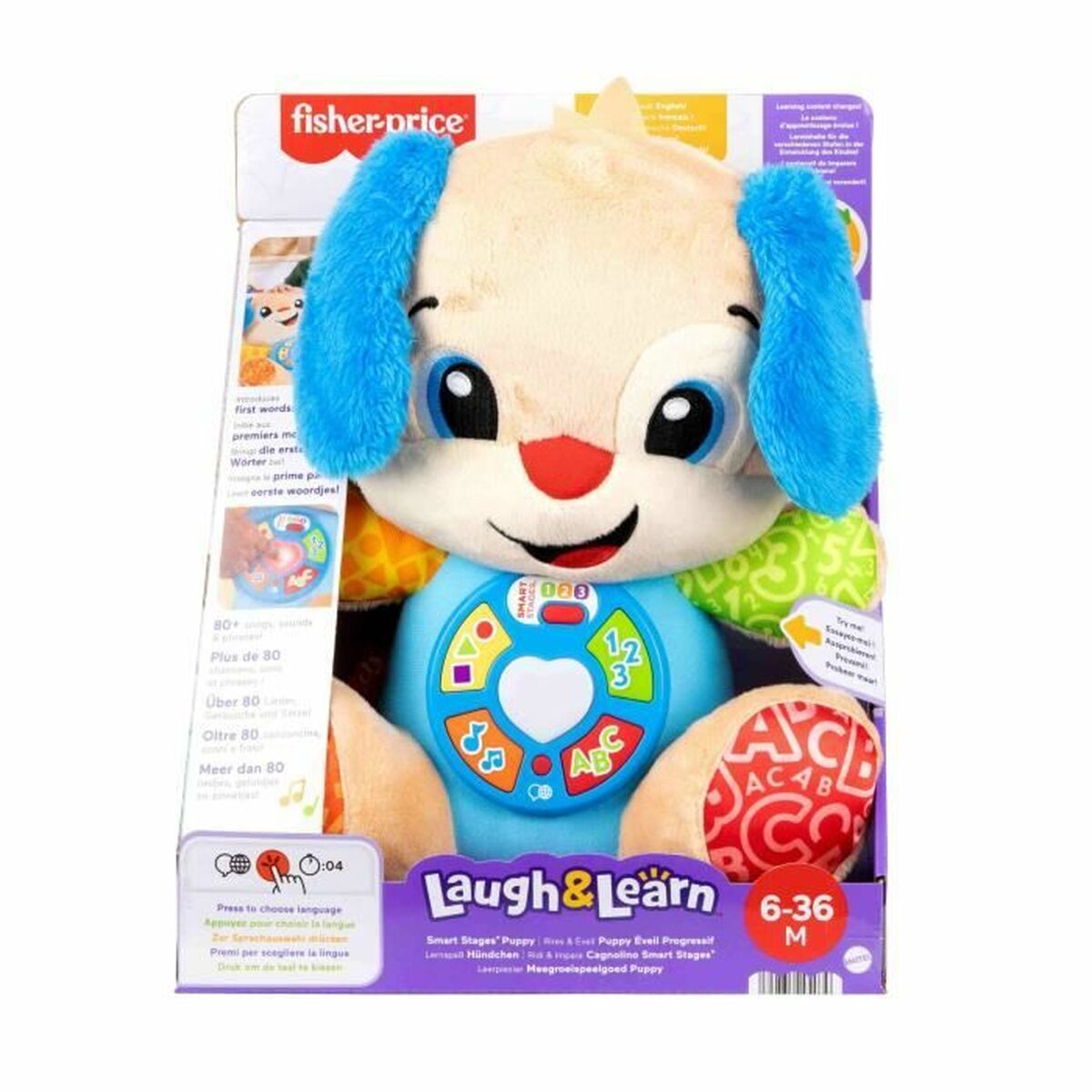 Plüschtier Fisher-Price Laugh and Learn Puppy Progressive Awakening Mu