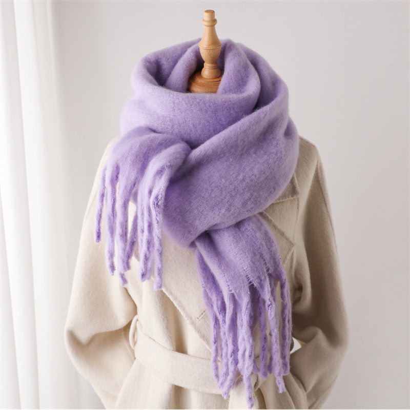 Winterthermal-Schal mit langen Pompons – Bild 4 | LuxeStyle