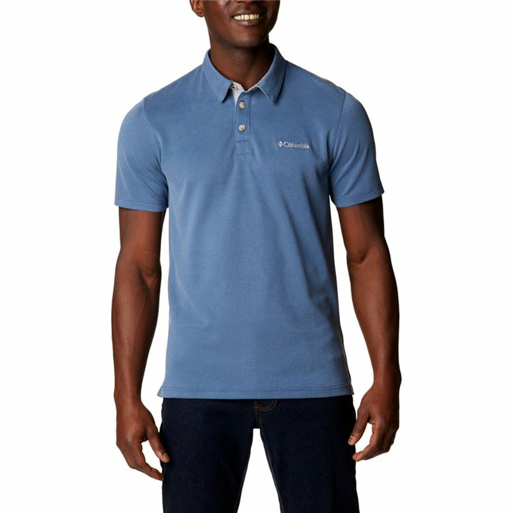 Herren Kurzarm-Poloshirt Columbia Nelson Point™ Indigo – LuxeStyle Schweiz