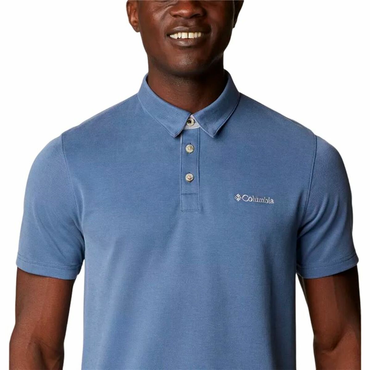Herren Kurzarm-Poloshirt Columbia Nelson Point™ Indigo – LuxeStyle Schweiz