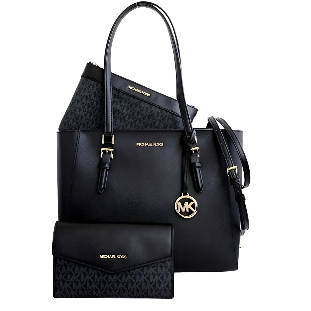 Damen Handtasche Michael Kors Charlotte Schwarz 34 x 27 x 11 cm