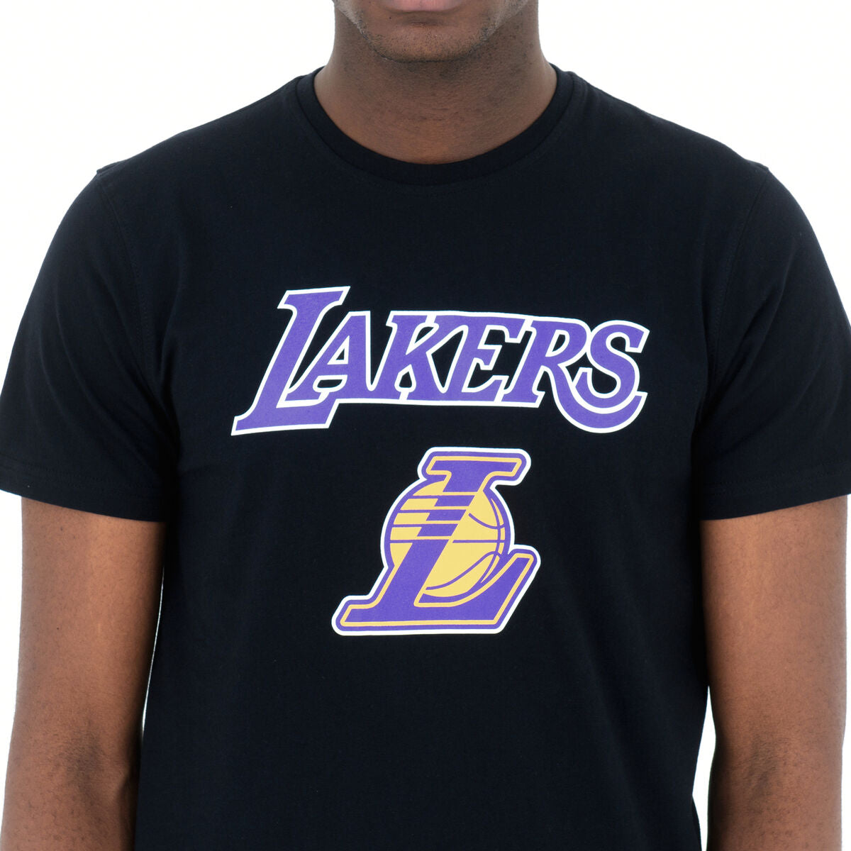Kurzärmliges Sport T-Shirt New Era NOS NBA LOSLAK 60416756 Schwarz