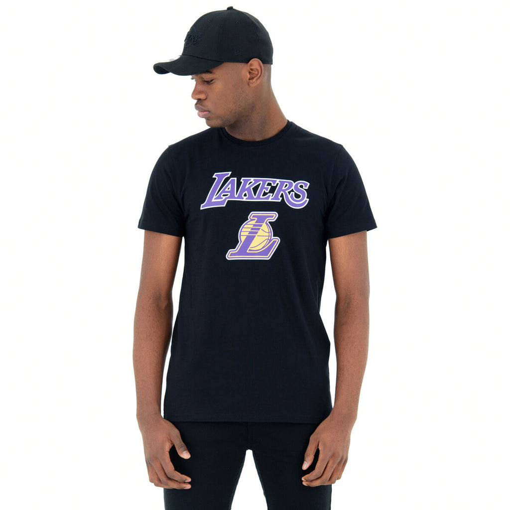 Kurzärmliges Sport T-Shirt New Era NOS NBA LOSLAK 60416756 Schwarz