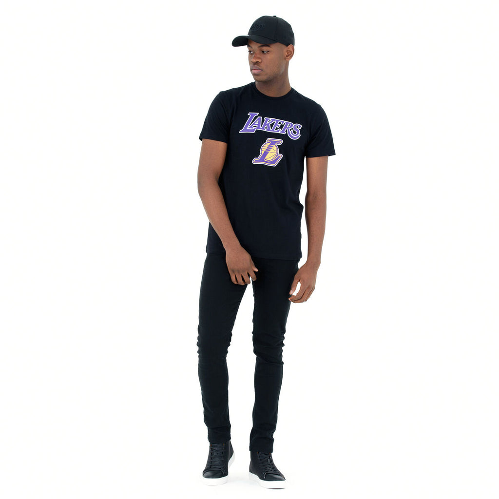 Kurzärmliges Sport T-Shirt New Era NOS NBA LOSLAK 60416756 Schwarz