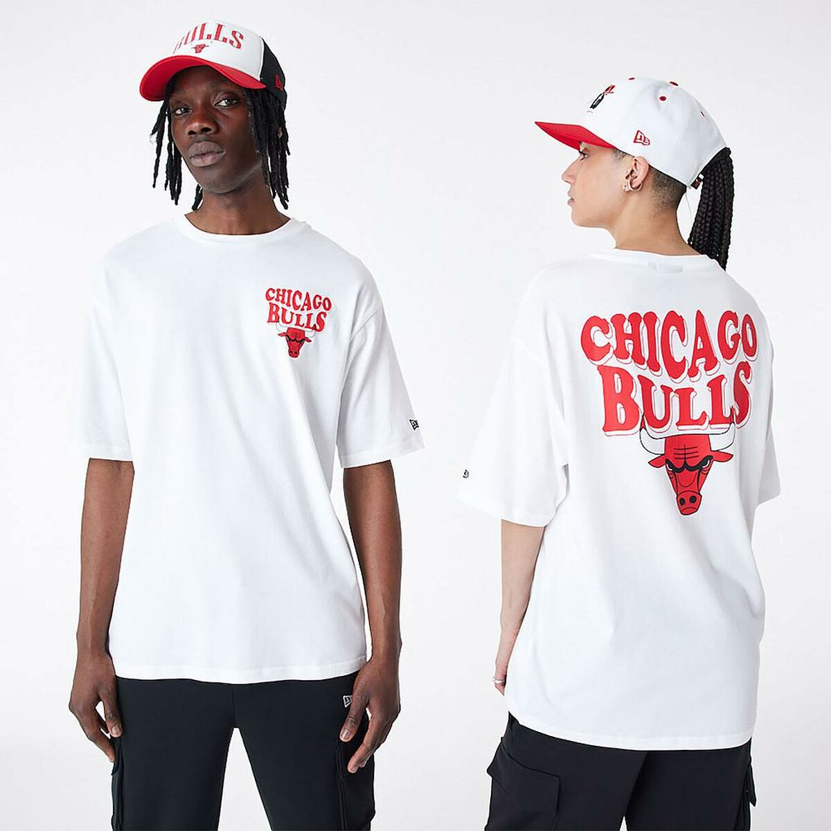 Kurzärmliges Sport T-Shirt New Era SCRIPT OS TEE CHIBUL 60435518 Weiß – LuxeStyle Schweiz
