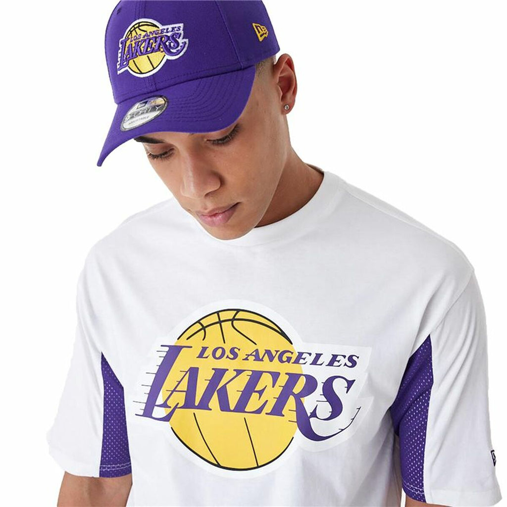 Kurzärmliges Sport T-Shirt New Era 60435482 Weiß (S)