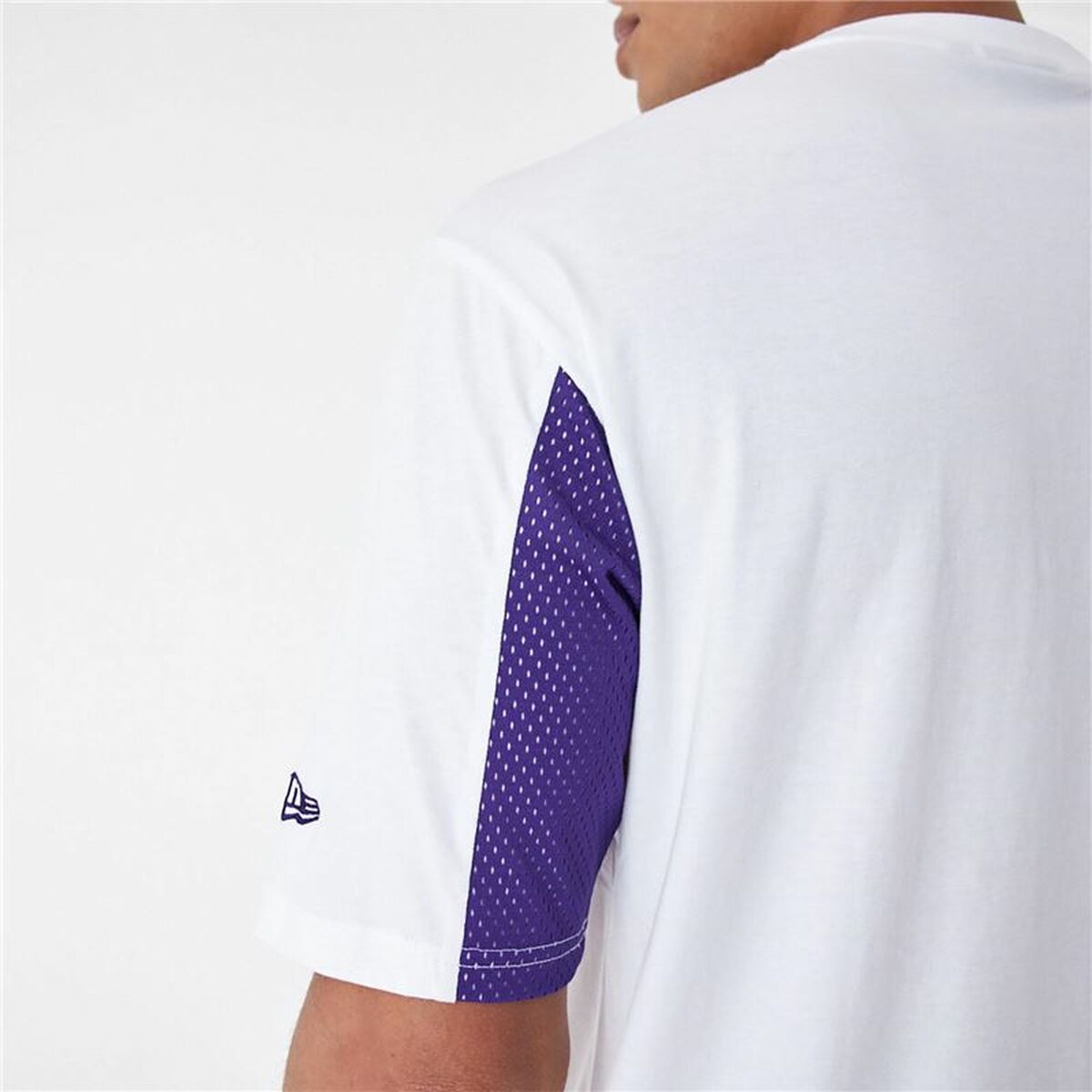 Kurzärmliges Sport T-Shirt New Era 60435482 Weiß (S)