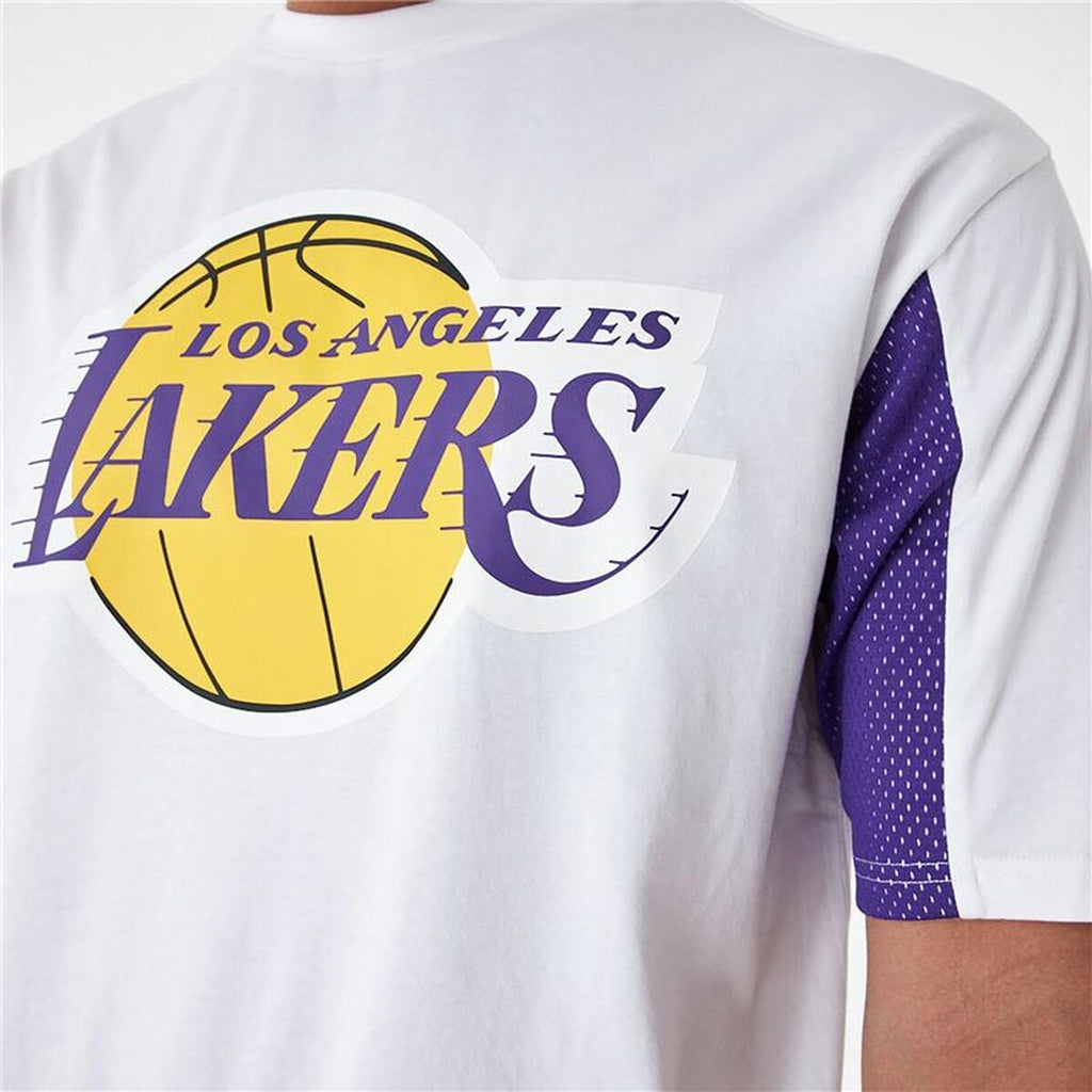 Kurzärmliges Sport T-Shirt New Era 60435482 Weiß (S)