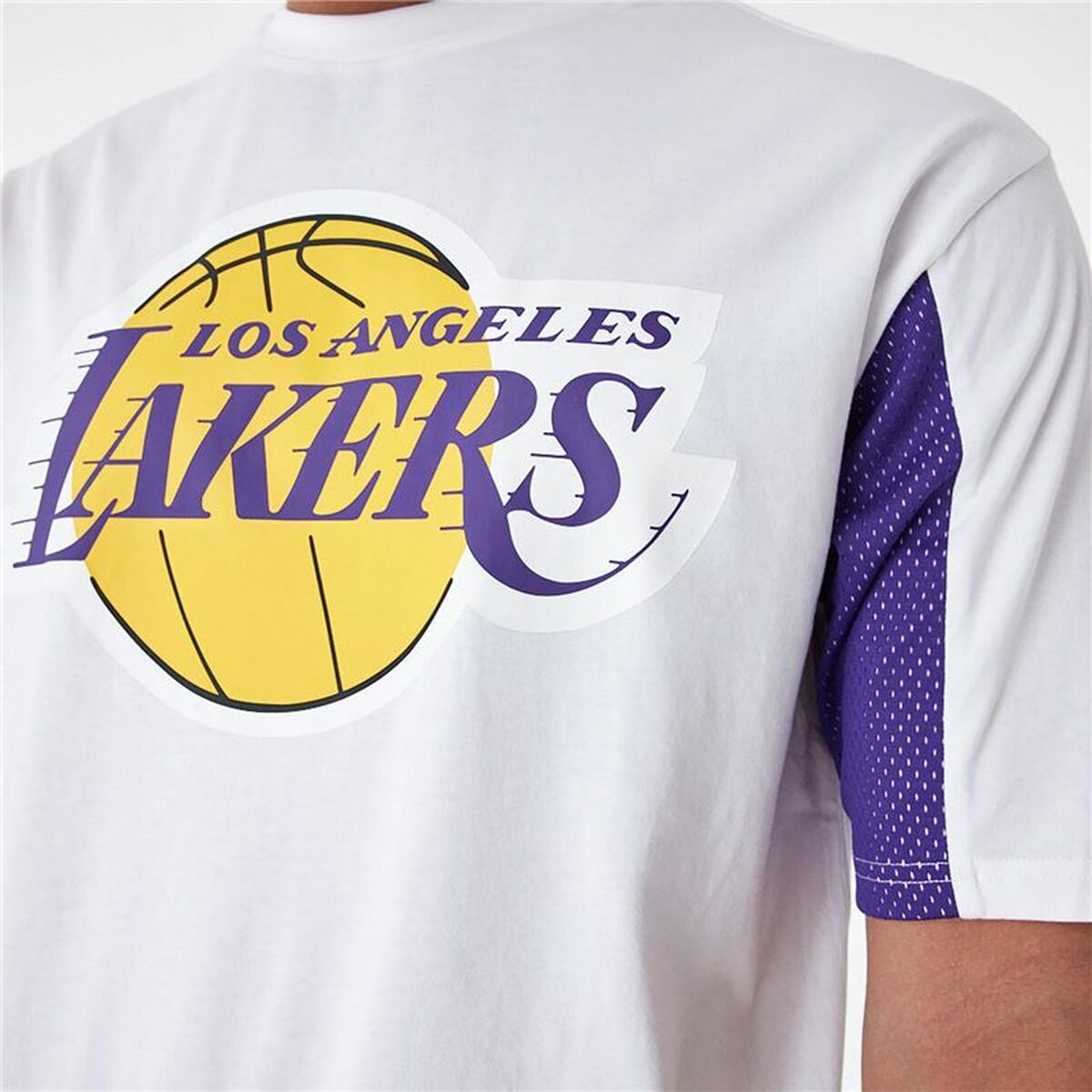 Kurzärmliges Sport T-Shirt New Era 60435482 Weiß (S)