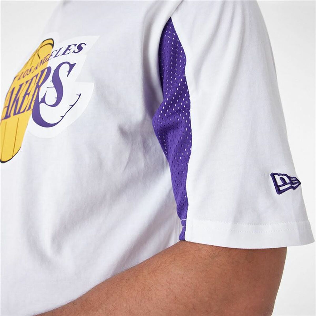 Kurzärmliges Sport T-Shirt New Era 60435482 Weiß (S)