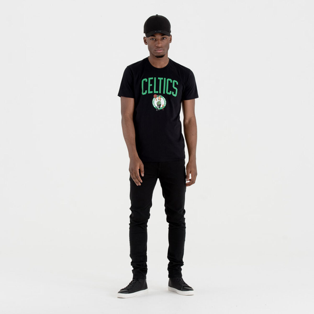 Kurzärmliges Sport T-Shirt New Era NOS NBA BOSCEL 60505459 Schwarz