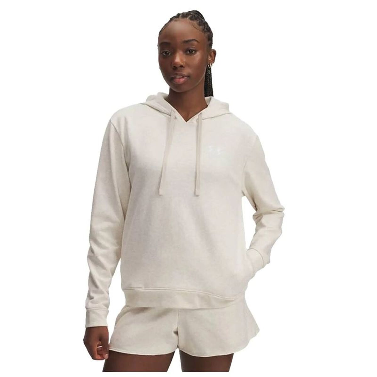 Damen Sweater mit Kapuze Under Armour Rival Terry Hoodie Weiß