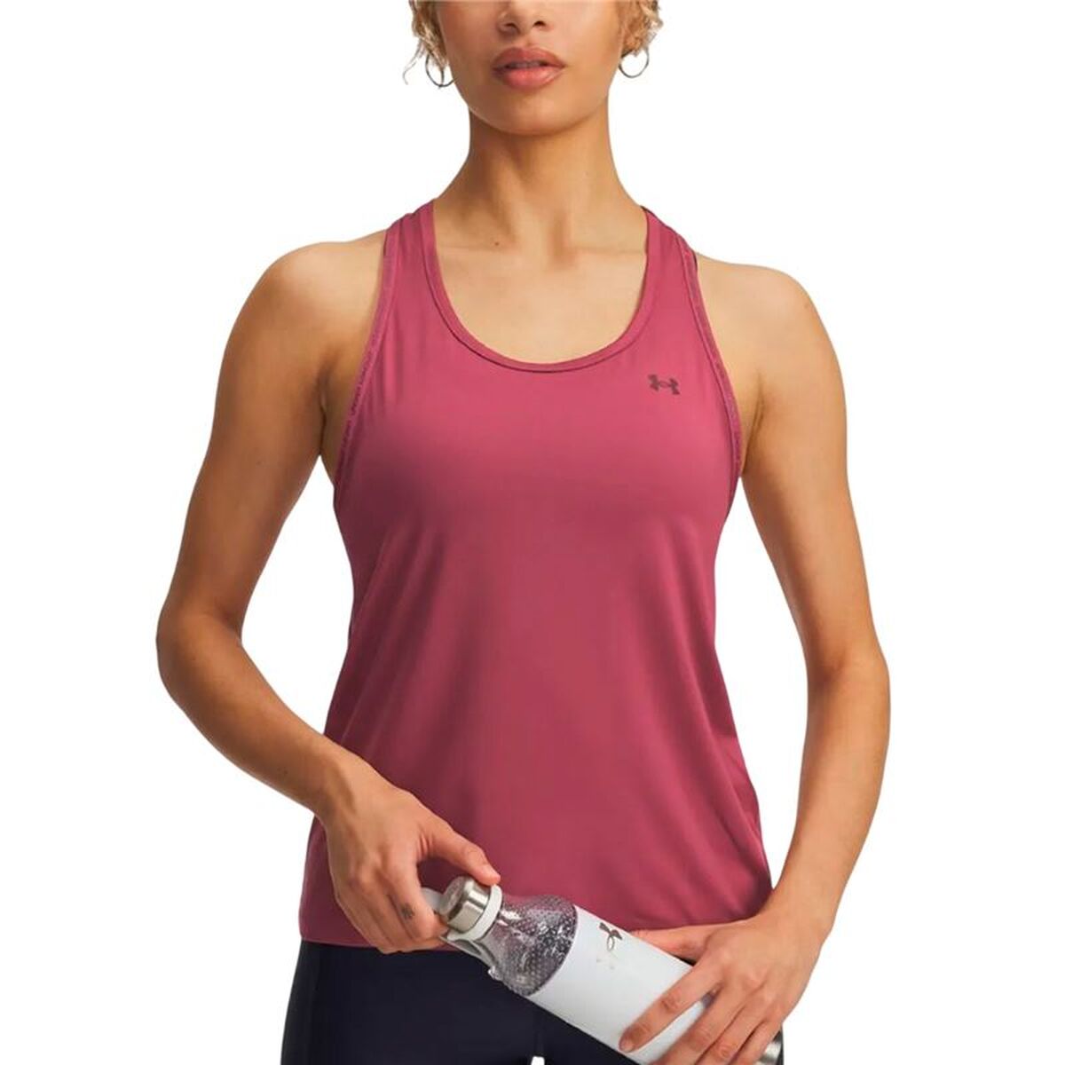 Ärmelloses Damen-T-Shirt Under Armour Tech Knockout Karmesinrot Fitness