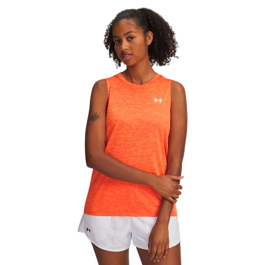 Ärmelloses Damen-T-Shirt Under Armour Tech Tank Twist Orange Fitness