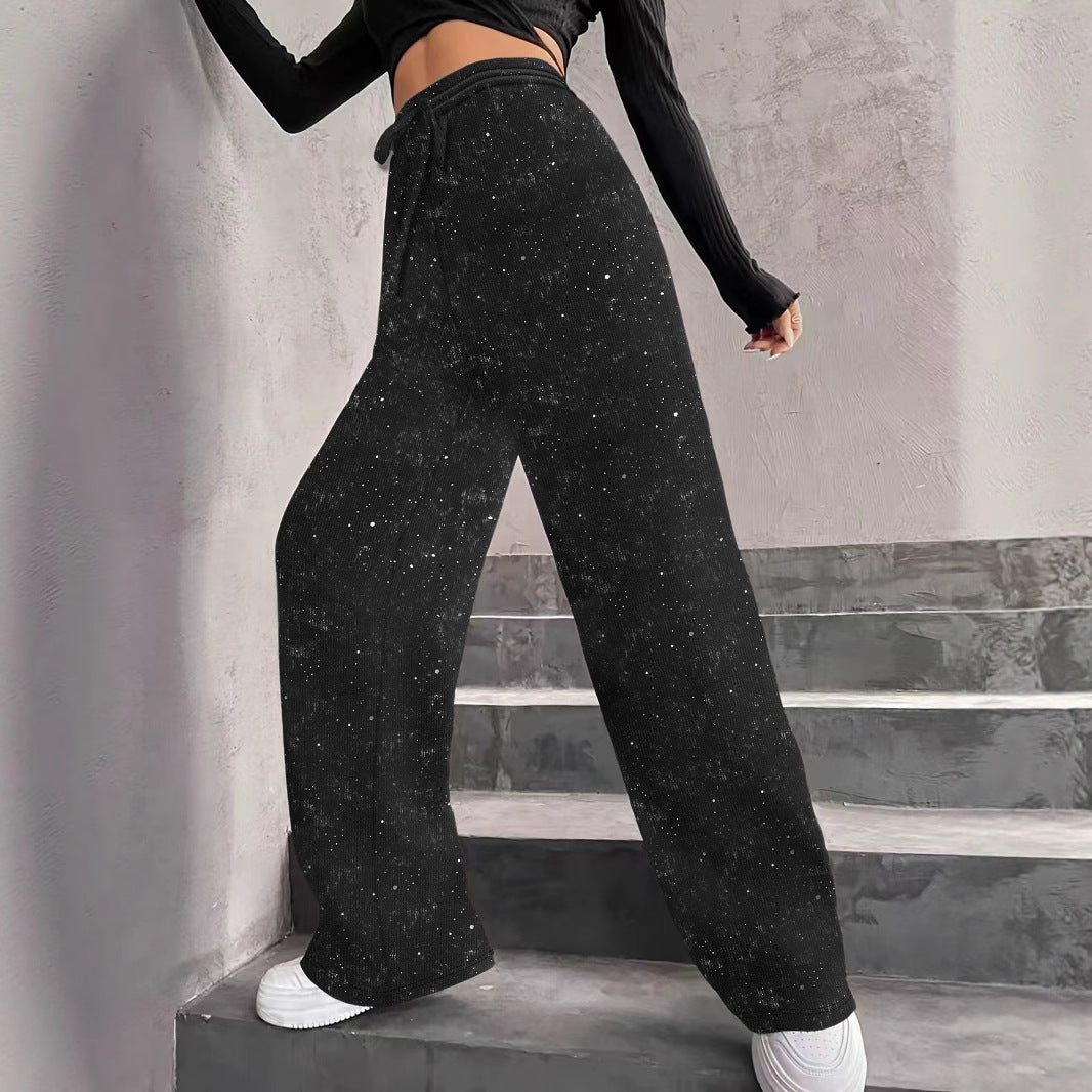 Glitzernde Studded Hose mit Strass-Applikationen