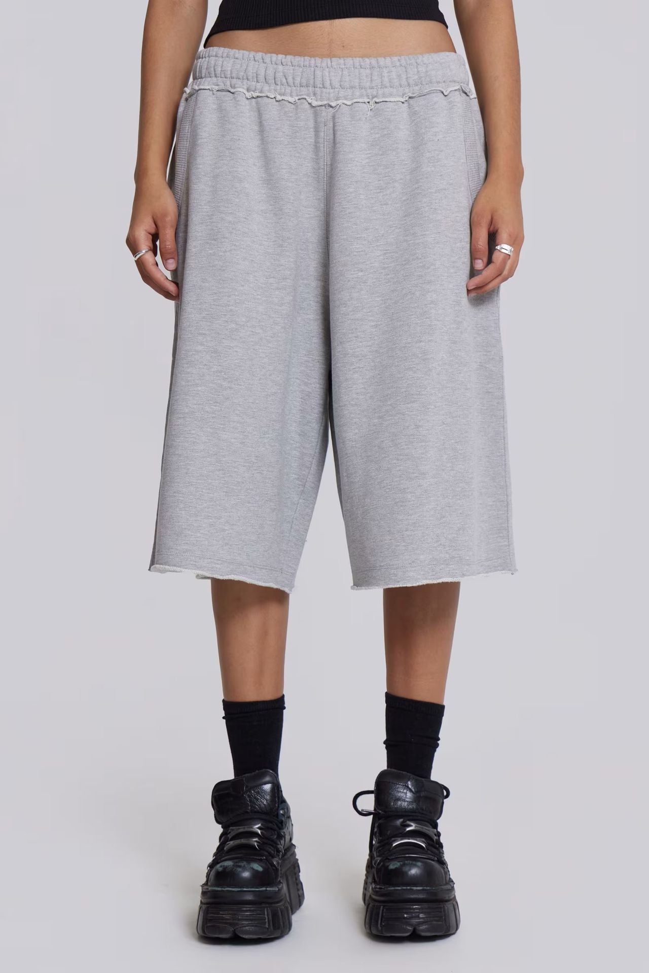 Freizeit-Shorts im Retro-Stil mit Fransen