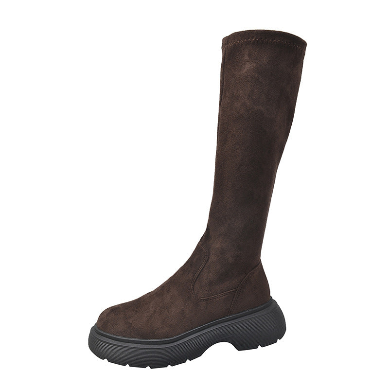 Modische Chunky-Boots aus Wildleder – Bild 5 | LuxeStyle