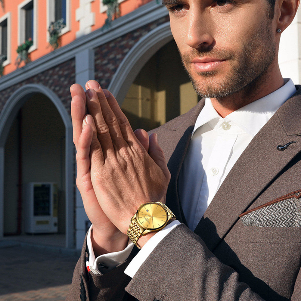 Schlanke Herrenuhr mit Kalenderfunktion – Bild 7 | LuxeStyle