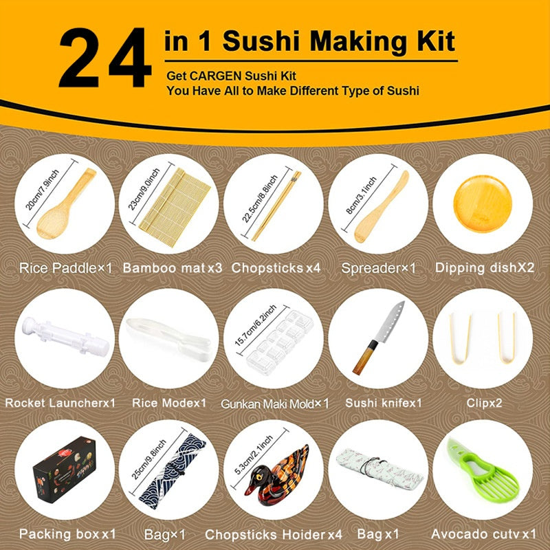 Sushi-Set für zuhause, 24-teilig