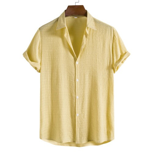 Herren Kurzarmhemd Dunkelzelle Uni-Farben – Bild 14 | LuxeStyle