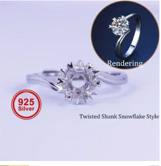 Schneeflocken-Ring mit Moissanit – Bild 2 | LuxeStyle