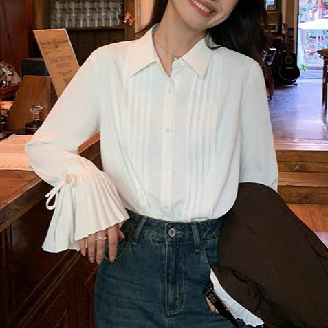 Weisses Französisches Casual-Shirt