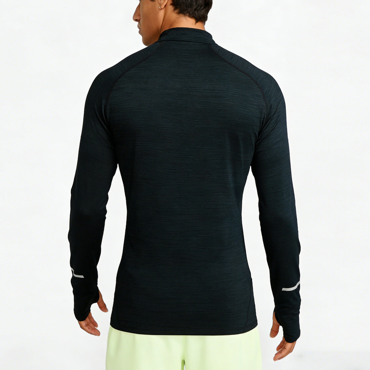 Trainingsshirt Langarm mit halbem Reissverschluss | LuxeStyle