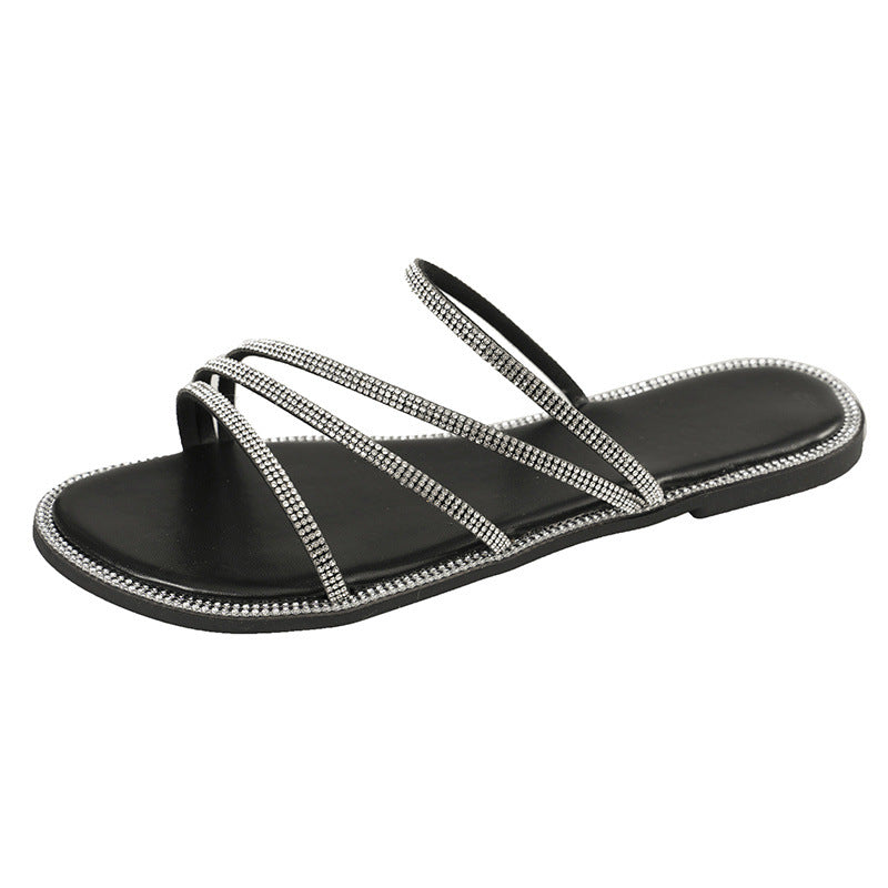 Koreanische Sandalen mit Strass