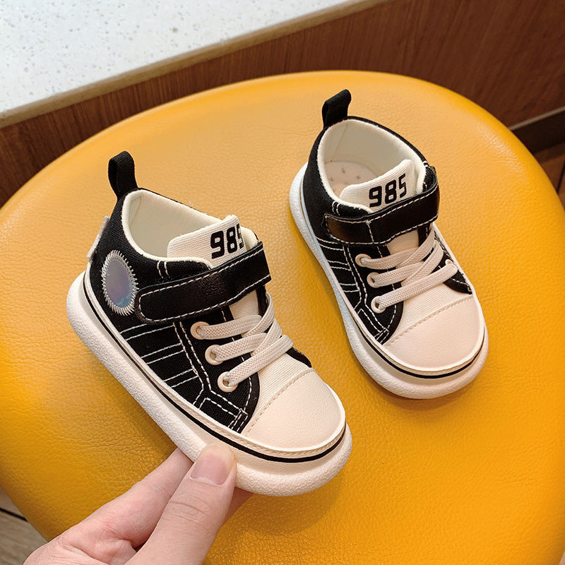 Kinder High-Top Canvas-Sneakers mit Klettverschluss – Bild 5 | LuxeStyle