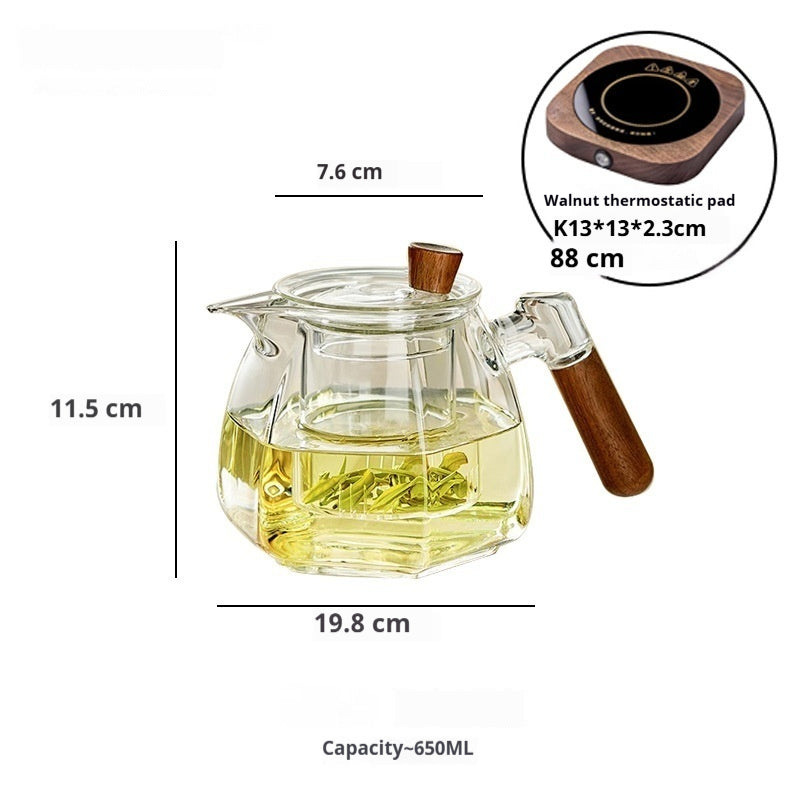 Teekannen-Set aus hitzebeständigem Glas