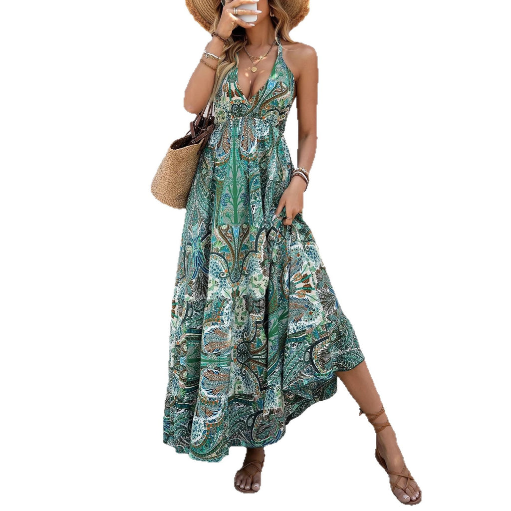 Boho-Kleid mit Paisley-Print und Schnürung – Bild 3 | LuxeStyle