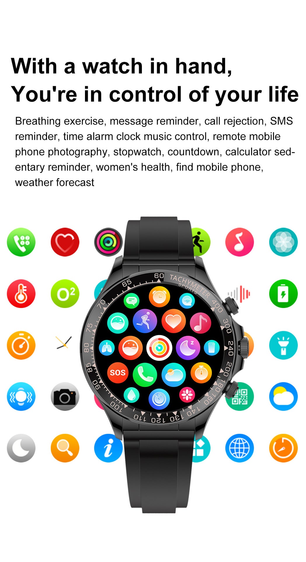 Smartwatch EX108 mit Bluetooth-Telefonie – Bild 5 | LuxeStyle