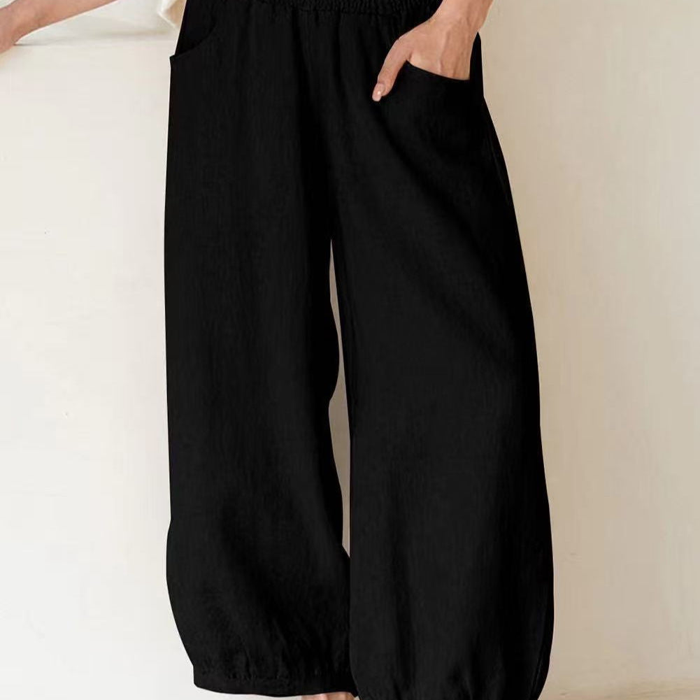Leinenhose Loose Fit Cropped